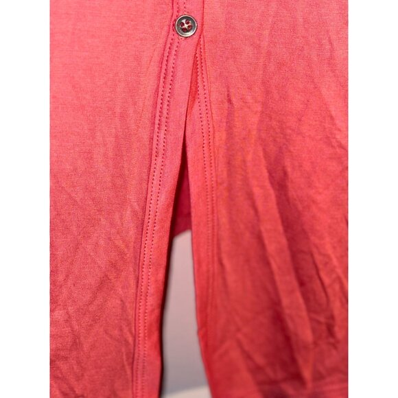 Coral Loveappella Womens Button-Down Top Size 2X Rayon/Spandex Blend - Picture 7 of 12
